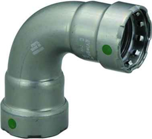 Viega 25220 MegaPress 90° elbow Smart Connect technology Carbon steel, 1-1/2'' x 1-1/2''