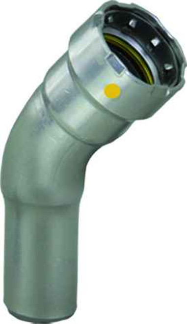 Viega 26116 MegaPressG 45° street elbow Smart Connect technology Carbon steel, 1-1/4'' x 1-1/4''