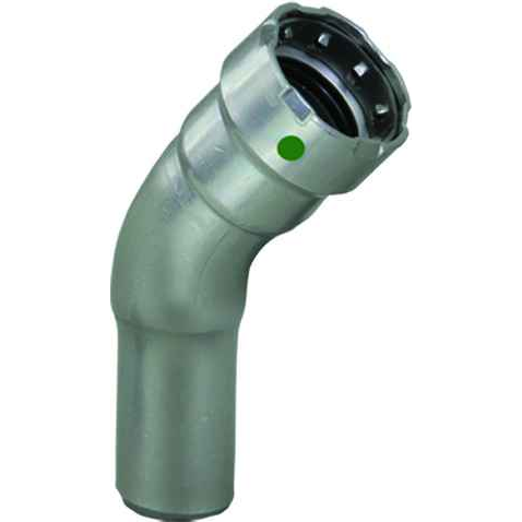 Viega 26120 MegaPress 45° street elbow Smart Connect technology Carbon steel, 1-1/2'' x 1-1/2''