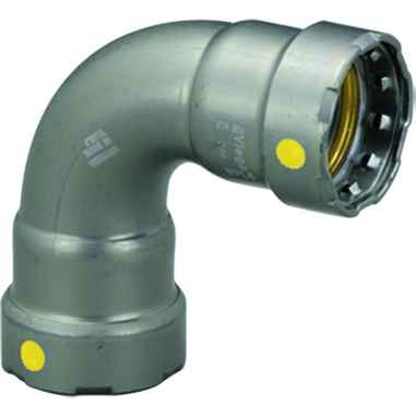 Viega 25226 MegaPressG 90° elbow Smart Connect technology Carbon steel, 2'' x 2''