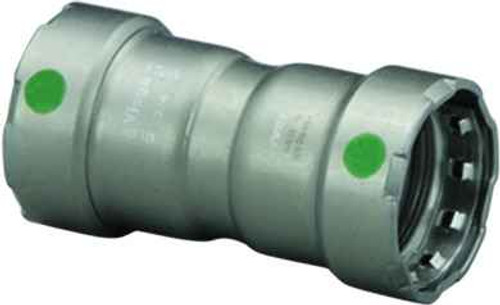 Viega 25020 MegaPress coupling With stop Smart Connect technology Carbon steel, 1-1/2'' x 1-1/2''
