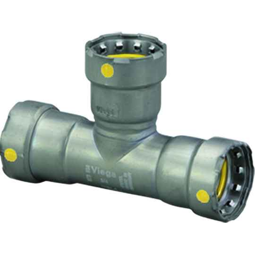Viega 25366 MegaPressG tee Smart Connect technology Carbon steel, 1-1/2'' x 1-1/2'' x 3/4''