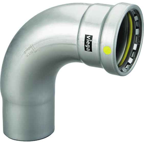 Viega 28615 MegaPressG 90° street elbow Smart Connect technology Carbon steel, 2-1/2'' x 2-1/2''