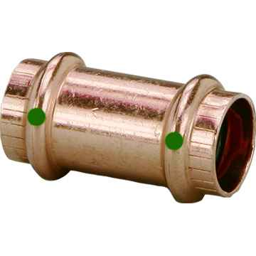 Viega 78172 ProPress coupling No stop Smart Connect technology Copper, 1/2'' x 1/2''