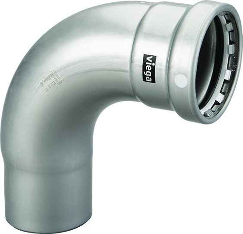 Viega 26515 MegaPress 90° street elbow Smart Connect technology Carbon steel, 2-1/2'' x 2-1/2''