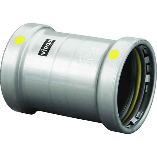 Viega 28785 MegaPressG coupling No stop Smart Connect technology Carbon steel, 2-1/2'' x 2-1/2''