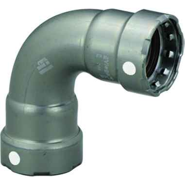 Viega 84320 MegaPress 90° elbow Smart Connect technology Carbon steel, 1-1/4'' x 1-1/4''