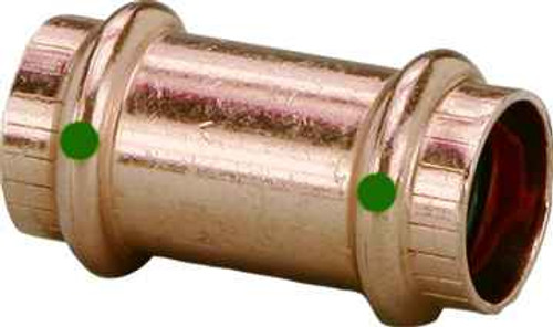Viega 78197 ProPress coupling No stop Smart Connect technology Copper, 2'' x 2''