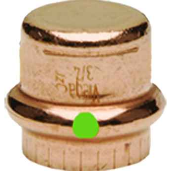 Viega 77722 ProPress cap Smart Connect technology Copper, 1''