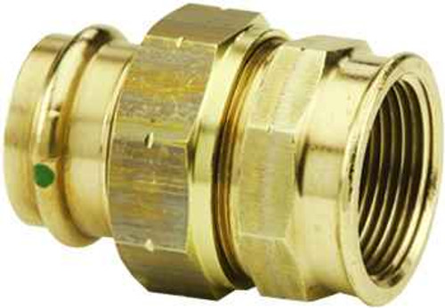 Viega 79700 ProPress union Smart Connect technology Zero Lead Bronze, 1/2'' x 1/2''