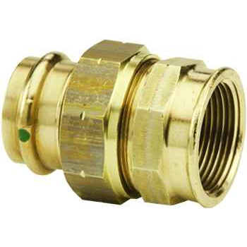 Viega 79700 ProPress union Smart Connect technology Zero Lead Bronze, 1/2'' x 1/2''