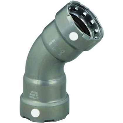 Viega 84350 MegaPress 45° elbow Smart Connect technology Carbon steel, 1-1/4'' x 1-1/4''