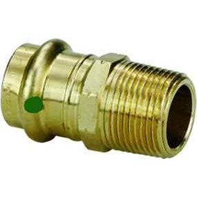 Viega 79220 ProPress adapter Smart Connect technology Zero Lead Bronze, 1/2'' x 3/4''
