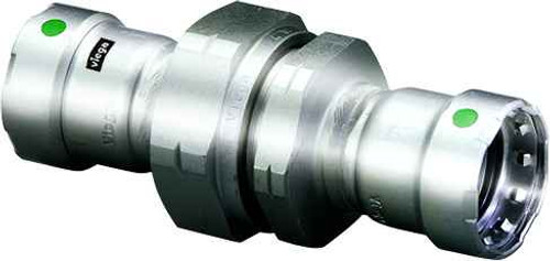 Viega 90415 MegaPress union Smart Connect technology 316 stainless steel, 1/2'' x 1/2''