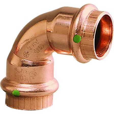 Viega 77042 ProPress 90° elbow Smart Connect technology Copper, 2'' x 2''