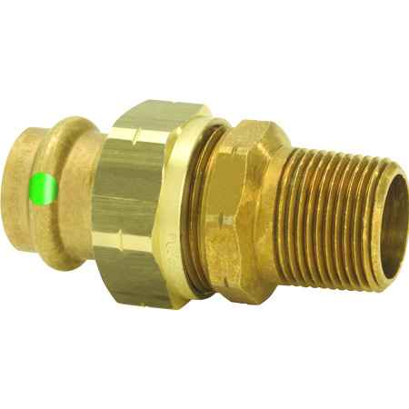 Viega 79740 ProPress union Smart Connect technology Zero Lead Bronze, 1'' x 1''