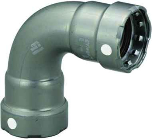 Viega 84305 MegaPress 90° elbow Smart Connect technology Carbon steel, 1/2'' x 1/2''