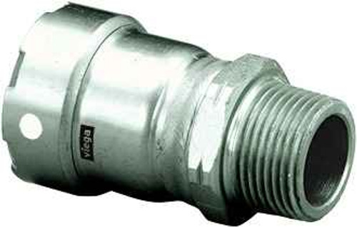 Viega 91220 MegaPress adapter Smart Connect technology 316 stainless steel, 1'' x 1''