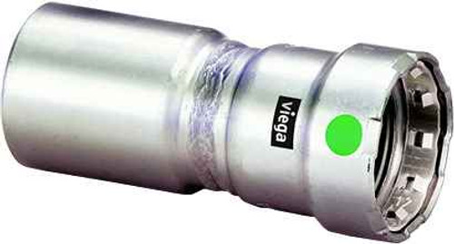Viega 90375 MegaPress reducer Smart Connect technology 316 stainless steel, 1-1/2'' x 1''