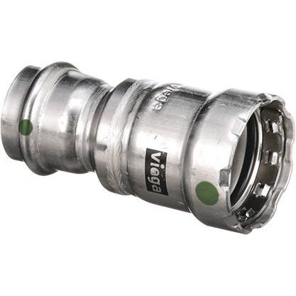 Viega 90465 MegaPress transition coupling Smart Connect technology 316 stainless steel, 1/2'' x 1/2''