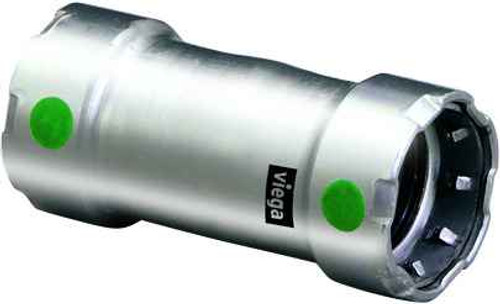 Viega 90310 MegaPress coupling No stop Smart Connect technology 316 stainless steel, 1/2'' x 1/2''