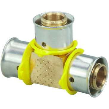 Viega 94032 PureFlow Press tee Zero Lead Bronze, 3/4'' x 1/2'' x 1/2''