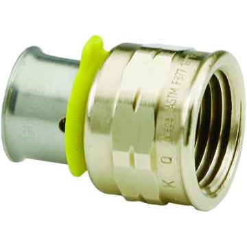 Viega 91520 PureFlow Press adapter Zero Lead Bronze, 1/2'' x 1/2''