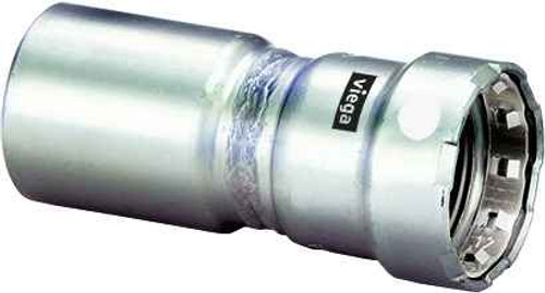 Viega 91165 MegaPress reducer Smart Connect technology 316 stainless steel, 2'' x 1''