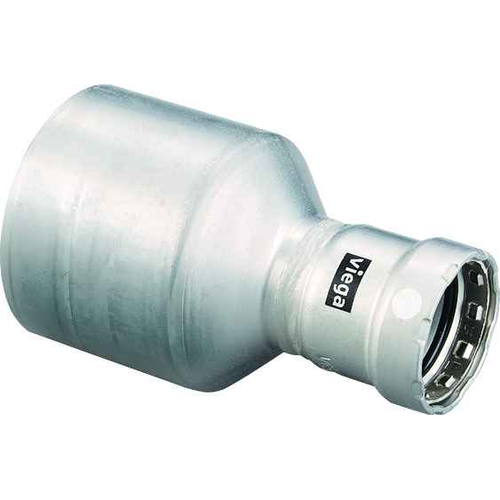 Viega 95685 MegaPress reducer Smart Connect technology 304 stainless steel, 3'' x 2-1/2''