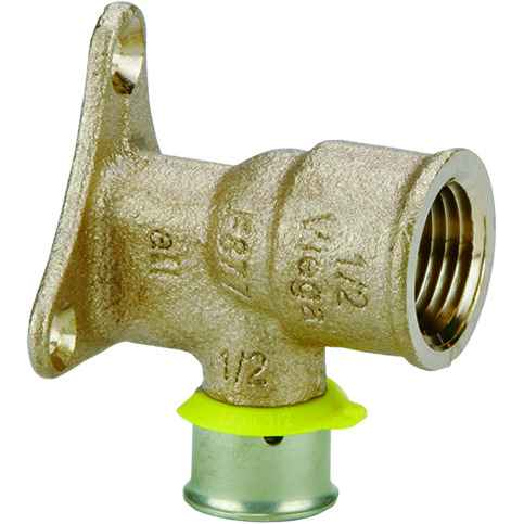 Viega 94520 PureFlow Press 90° drop ear elbow Zero Lead Bronze, 1/2'' x 1/2''