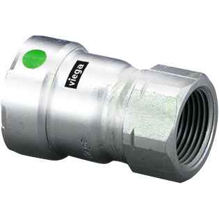 Viega 95465 MegaPress transition coupling Smart Connect technology 304 stainless steel, 1/2'' x 1/2''