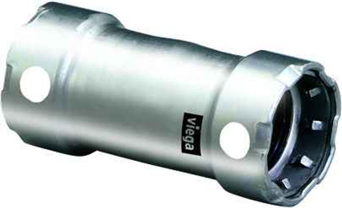Viega 95320 MegaPress coupling No stop Smart Connect technology 304 stainless steel, 1'' x 1''