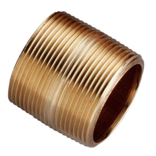Merit Brass Brass Nipple, 1" X CLOSE SCH 40 LEAD FREE BRASS NIPPLE