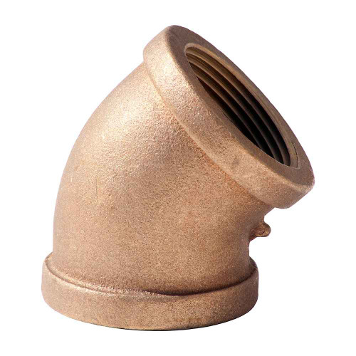 Merit Brass Import Brass Lead Free Fitting, 3/4" 125# LEAD FREE BR 45 ELL B584/NSF61-G