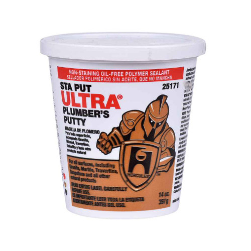 OATEY 25171 Hercules® 14 oz. Sta Put® Ultra Plumbers Putty OATEY 25171 Hercules® 14 oz. Sta Put® Ultra Plumbers Putty