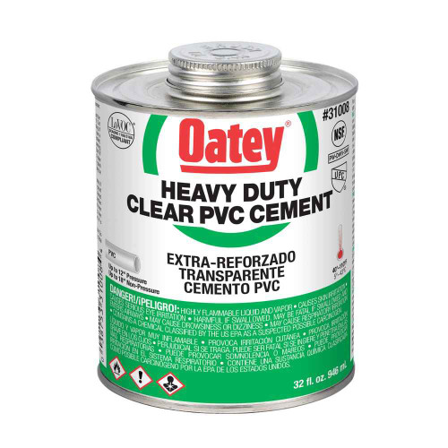OATEY 31008 32 oz. PVC Heavy Duty Clear Cement