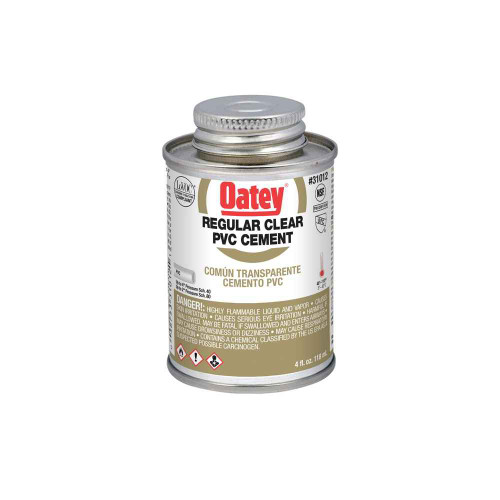 OATEY 31012 4 oz. PVC Regular Body Clear Cement