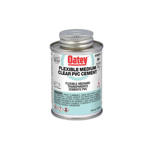 OATEY 30875 4 oz. PVC Medium Body Flexible Clear Cement