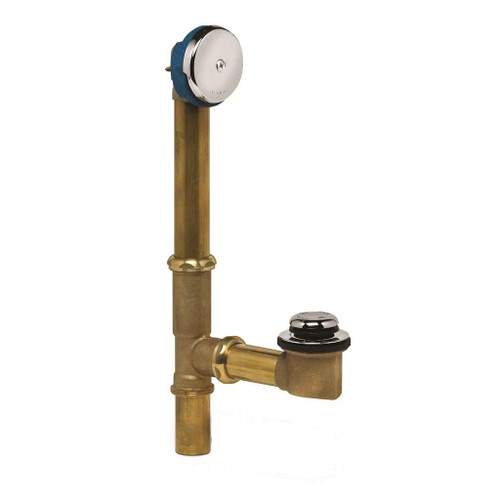 OATEY 228-3 Dearborn® Full Kit, Brass Tubular - 17 Ga. Touch Toe Stopper with Chrome Finish Trim