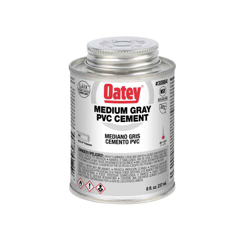 OATEY 30884 8 oz. PVC Medium Body Gray Cement
