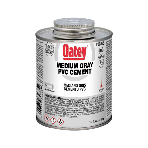 OATEY 30885 16 oz. PVC Medium Body Gray Cement