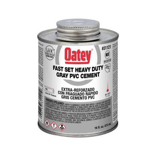 OATEY 31122 32 oz. PVC Heavy Duty Gray Fast Set Cement