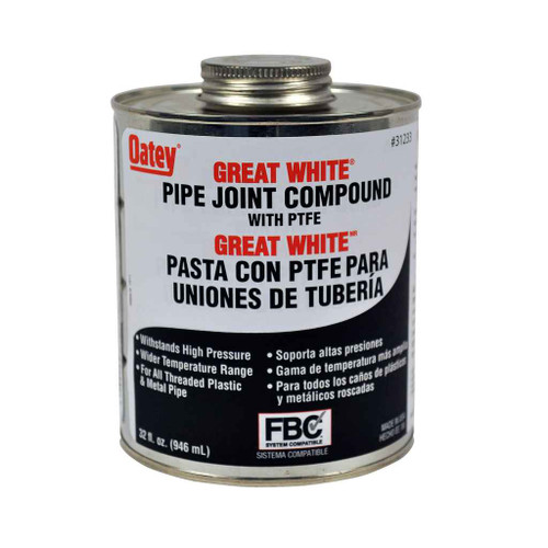 OATEY 31233 32 oz. Great White® Pipe Joint Compound with PTFE