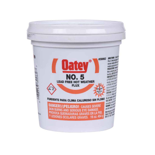 OATEY 30062 16 oz. No. 5 Paste Flux – Hot Weather OATEY 30062 16 oz. No. 5 Paste Flux – Hot Weather