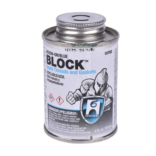OATEY 15703 Hercules® 4 oz. Brush-On Blue Block™ Thread and Gasket Seal OATEY 15703 Hercules® 4 oz. Brush-On Blue Block™ Thread and Gasket Seal