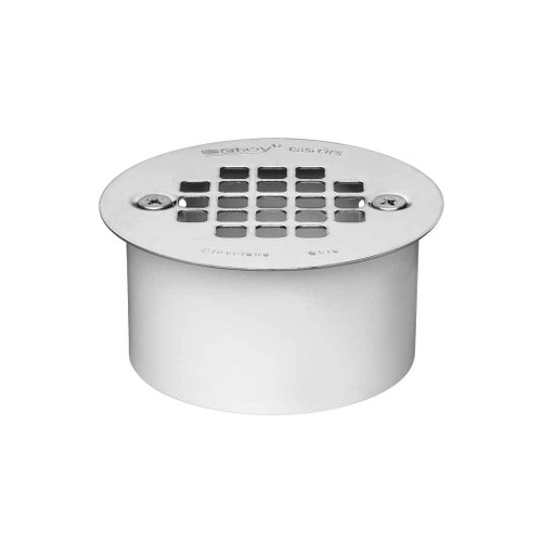 OATEY 43563 3 in. PVC Snap-In Drain with 3-1/2 in. Stainless Steel Strainer