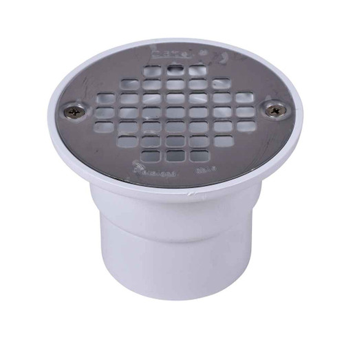 OATEY 42235 2 in. or 3 in. PVC Drain with Round Stainless Steel Screw-Tite Strainer