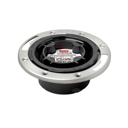 OATEY 43552 3 in. or 4 in.Easy Tap™ Closet Flange, ABS with Stainless Steel Ring