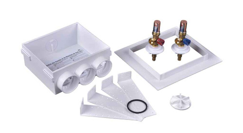 OATEY 38542 Quadtro, 1/4 Turn, F1807, Hammer Arrestor, Washing Machine Outlet Box – Standard Pack