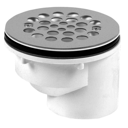 OATEY 42787 2 in. Offset PVC Shower Drain with Stainless Steel Strainer